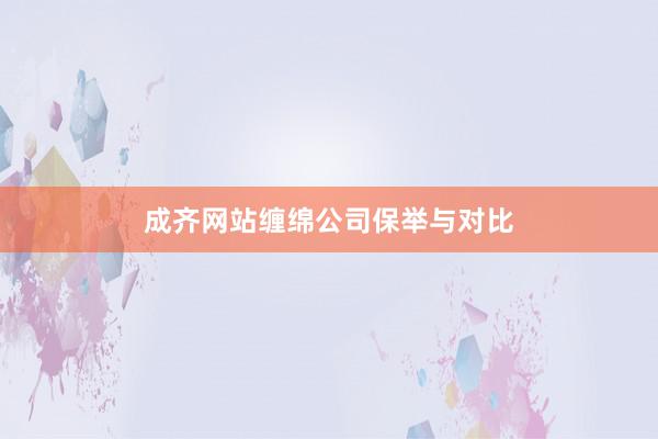 成齐网站缠绵公司保举与对比